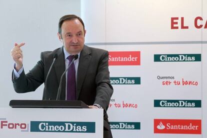 Pedro Sanz, presidente del Gobierno de La Rioja en el Foro Cinco Días.