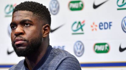 Umtiti, con la selección francesa.