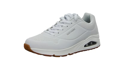 Zapatillas Skechers sobre fondo blanco.