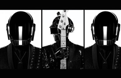 Tres de las imágenes de la campaña de Daft Punk para Saint Laurent.