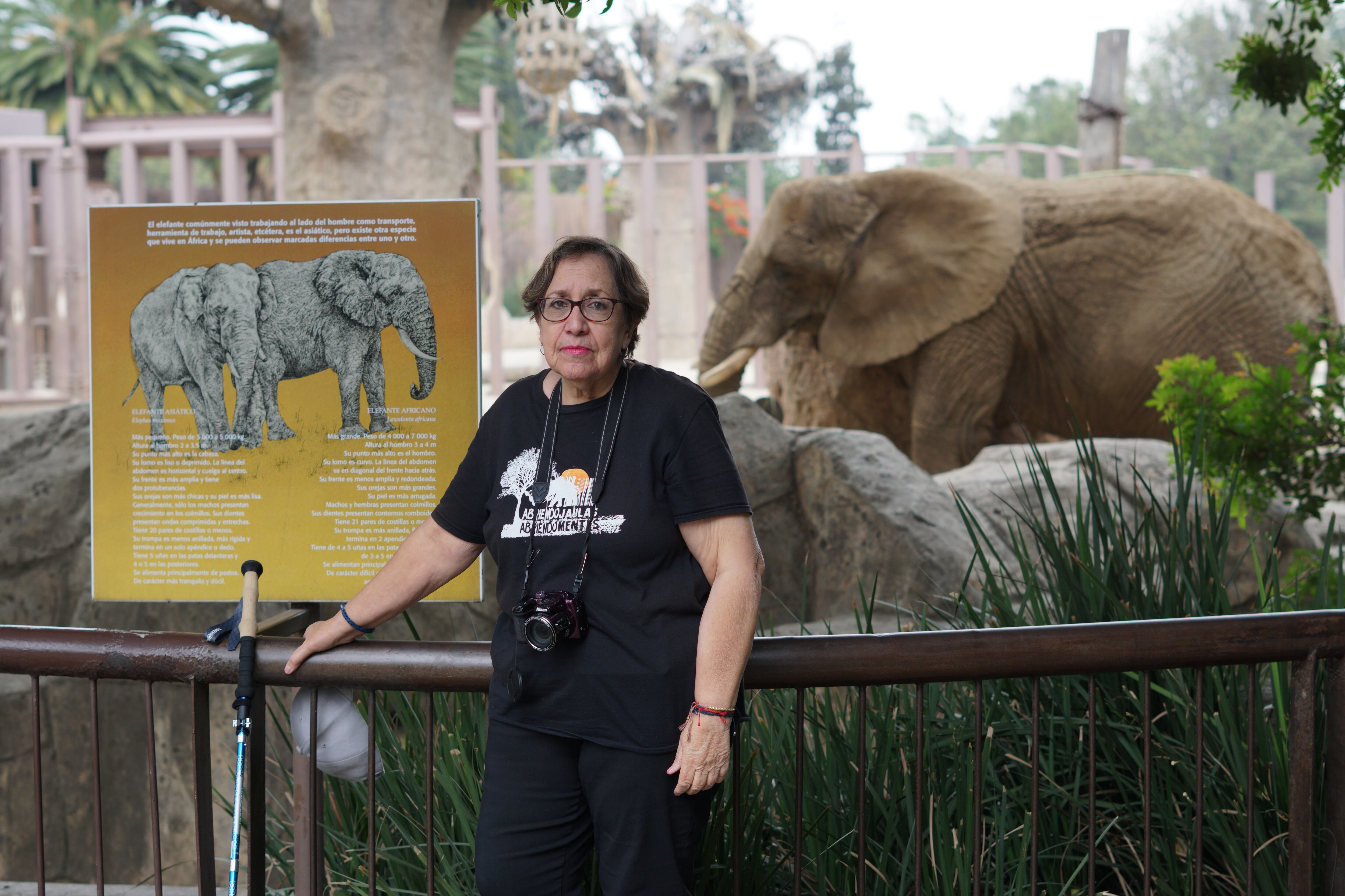 Diana Valencia en el zoológico San Juan de Aragón.