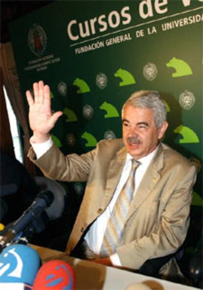 Maragall, durante su intervención en el curso de verano <i>Nacionalismos en el siglo XXI</i> en El Escorial.