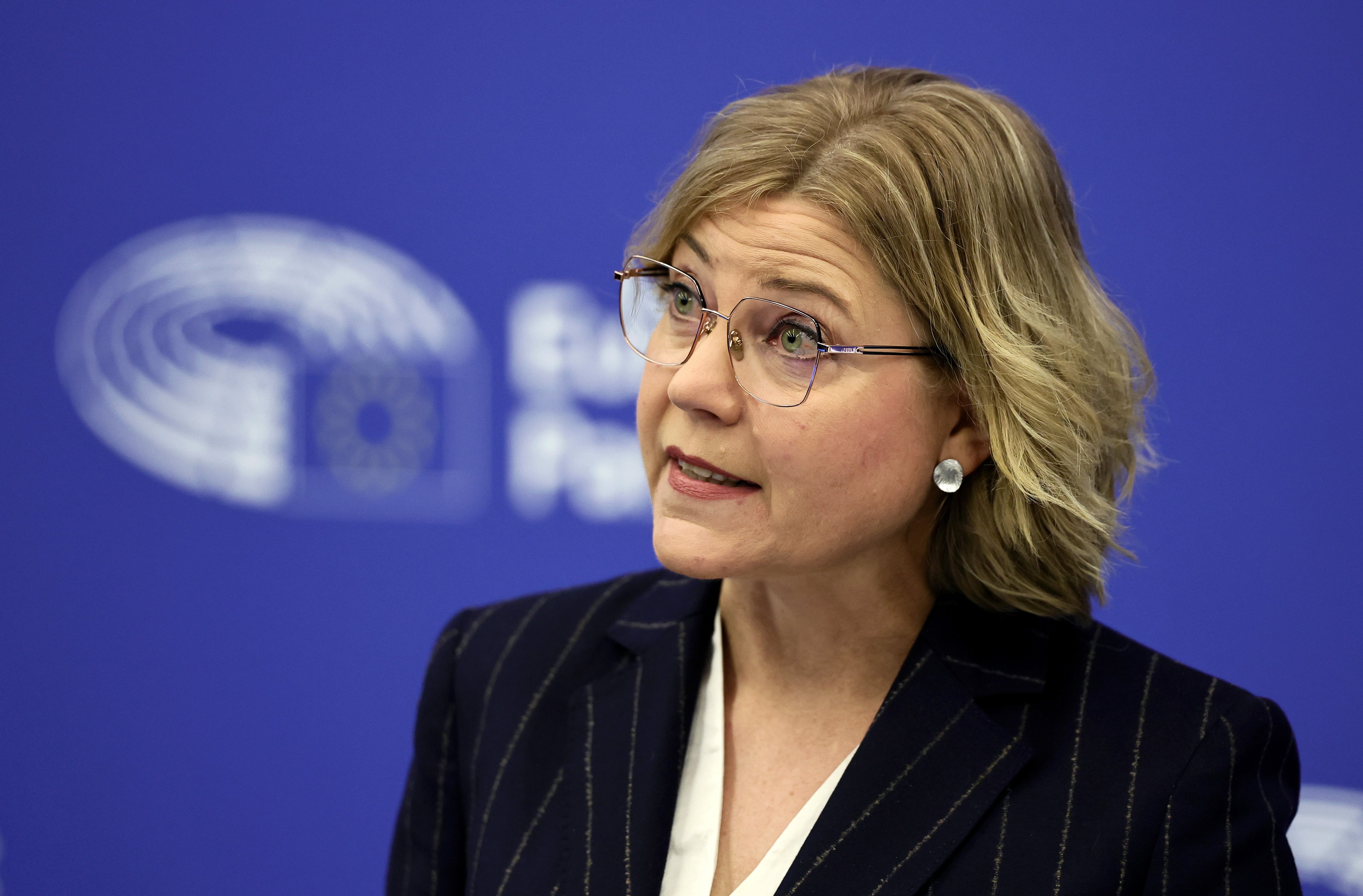 Henna Virkkunen, en una sesión del Parlamento Europeo en Estrasburgo, el pasado 9 de septiembre. 
