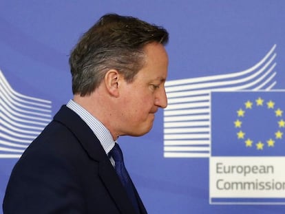 David Cameron, antes de reunirse con Jean-Claude Juncker el pasado 29 de enero.