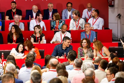 Inicio del Comité Federal del PSOE, celebrado en la sede de la calle Ferraz, en Madrid.