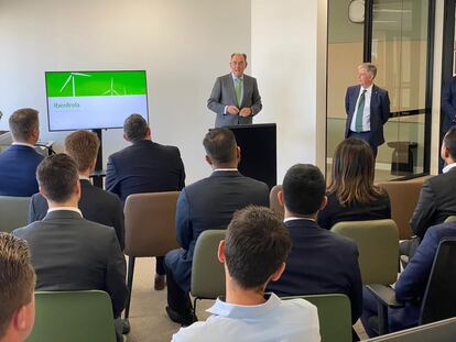 El presidente de Iberdrola, Ignacio Sánchez Galán, durante su visita a Australia.
