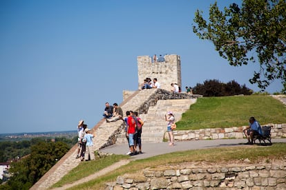 Turistas en la zona de Kalemegdan, en Belgrado.