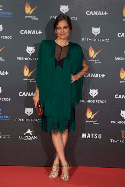 Elena Anaya, con vestido verde de Aquazzura.