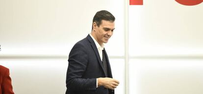 El secretario general del PSOE y presidente del Gobierno en funciones, Pedro Sánchez.