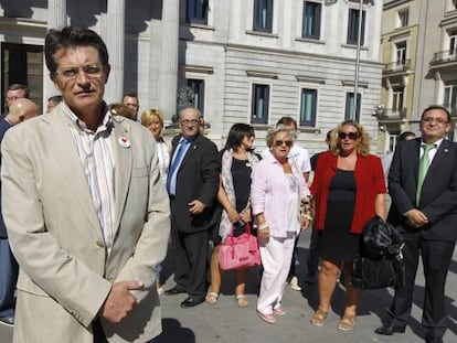 El alcalde de Lorca, Francisco Jódar, ante el Congreso durante la tramitación del Plan de ayudas