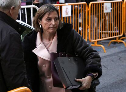 Carme Forcadell, a su llegada al Tribunal Supremo.