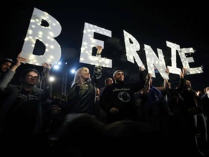 Simpatizantes de Sanders en Las Vegas.