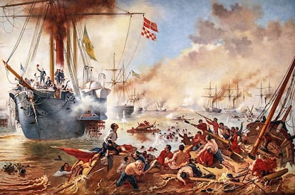 Combate Naval do Riachuelo, pintura de Victor Meirelles)