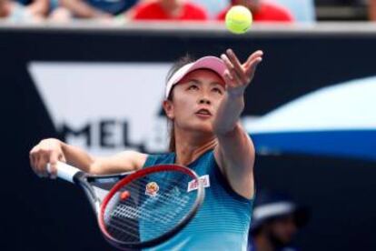 La tenista Peng Shuai, en el Abierto de Australia de 2019.