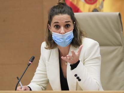 La secretaria de Estado de Igualdad y contra la Violencia de Género, Noelia Vera, este viernes en el Congreso.