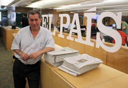 El secretario general del Sindicato de Conductores de Metro de Madrid, durante la entrevista con los lectores de EL PAÍS