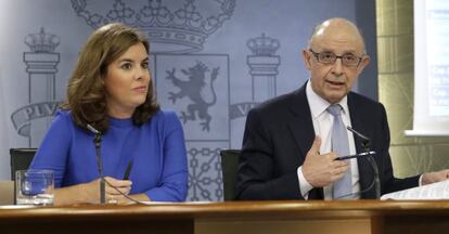 Sáenz de Santamaría i Montoro, després del Consell de Ministres aquest divendres.