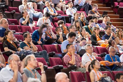 Asistentes al Congreso de matemáticas que se celebra en Valencia.