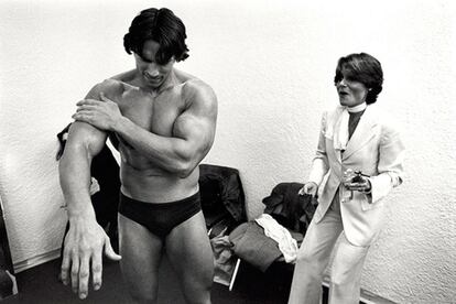 Fotografía realizada por la actriz a Schwarzenegger en los años 70.