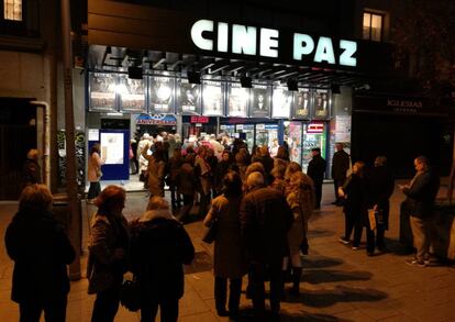 La entrada del cine Paz, en la actualidad.