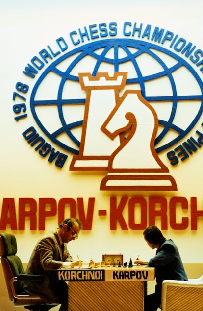 Viktor Korchnoi y Anatoly Karpov