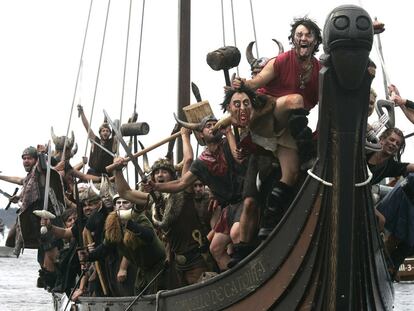 Recreación de las incursiones vikingas en Catoira