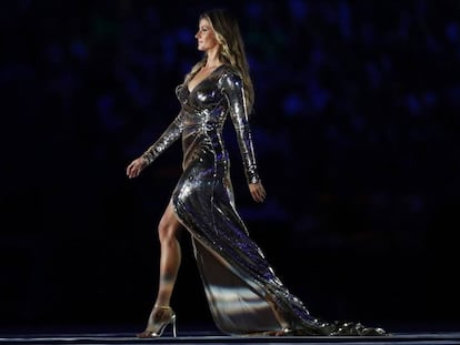 Gisele Bundchen na cerimônia inaugural dos Jogos.