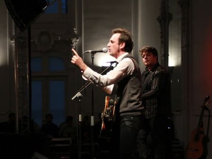 Actuación ayer de Igor Paskual en el Café Cantante de Logroño.