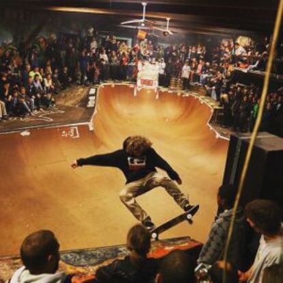 Ambiente en el Alis Wonderland Skate Pool, en Copenhague.