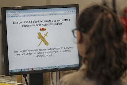 Mensaje que aparece al entrar a la web original del referéndum.