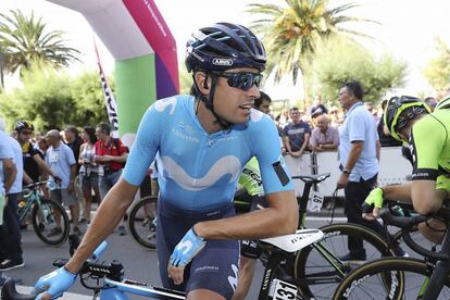 Mikel Landa, en la salida de la Clásica de San Sebastián.