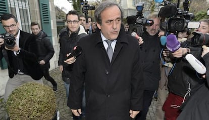 Platini llega al TAS el pasado 8 de diciembre.