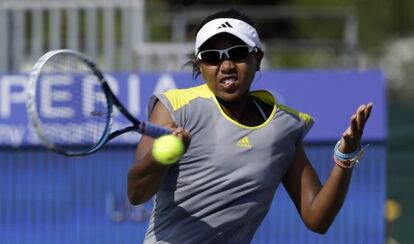 Victoria Duval, durante su partido contra Andrea Hlavackova.