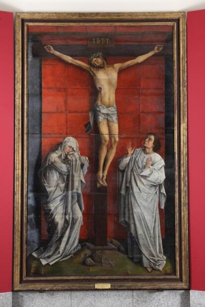 'El calvario' (hacia 1456-1460). Óleo sobre tabla, 244 cm x 193 cm, de Rogier van der Weyden.