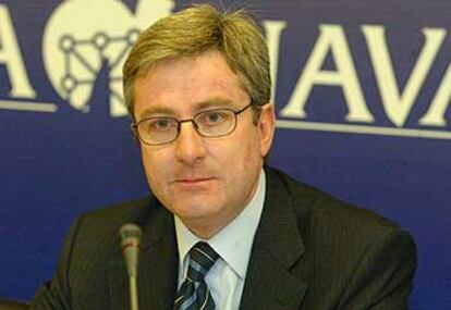 Enrique Goñi Beltrán, presidente de  Caja  Navarra.