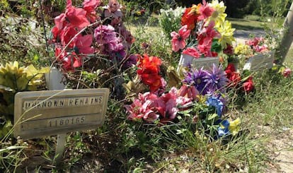 Flowers for the unidentified dead.