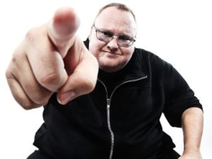 El inform&aacute;tico Kim Dotcom, millonario gracias a su p&aacute;gina, ya cerrada, Megaupload.