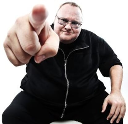 El inform&aacute;tico Kim Dotcom, millonario gracias a su p&aacute;gina, ya cerrada, Megaupload.