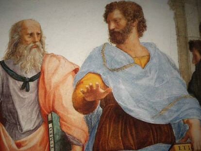 Platón y Aristóteles, según Rafael.