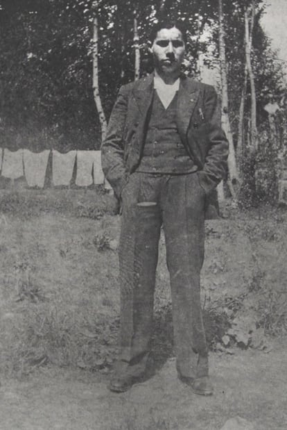Vázquez Carril en Monforte, en una imagen del archivo familiar.