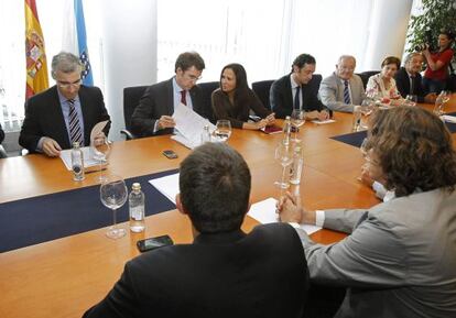 Feijóo durante un acto en Vigo