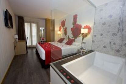 Una habitación del hotel Enara, en Valladolid.