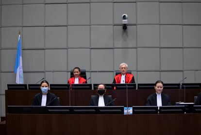 El tribunal que juzga el asesinato del ex primer ministro libanés Rafik Hariri, el 11 de diciembre de 2020 en la localidad neerlandesa de Leidschendam.