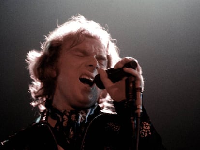 Van Morrison en el concierto de Santa Monica de 1973, California. 