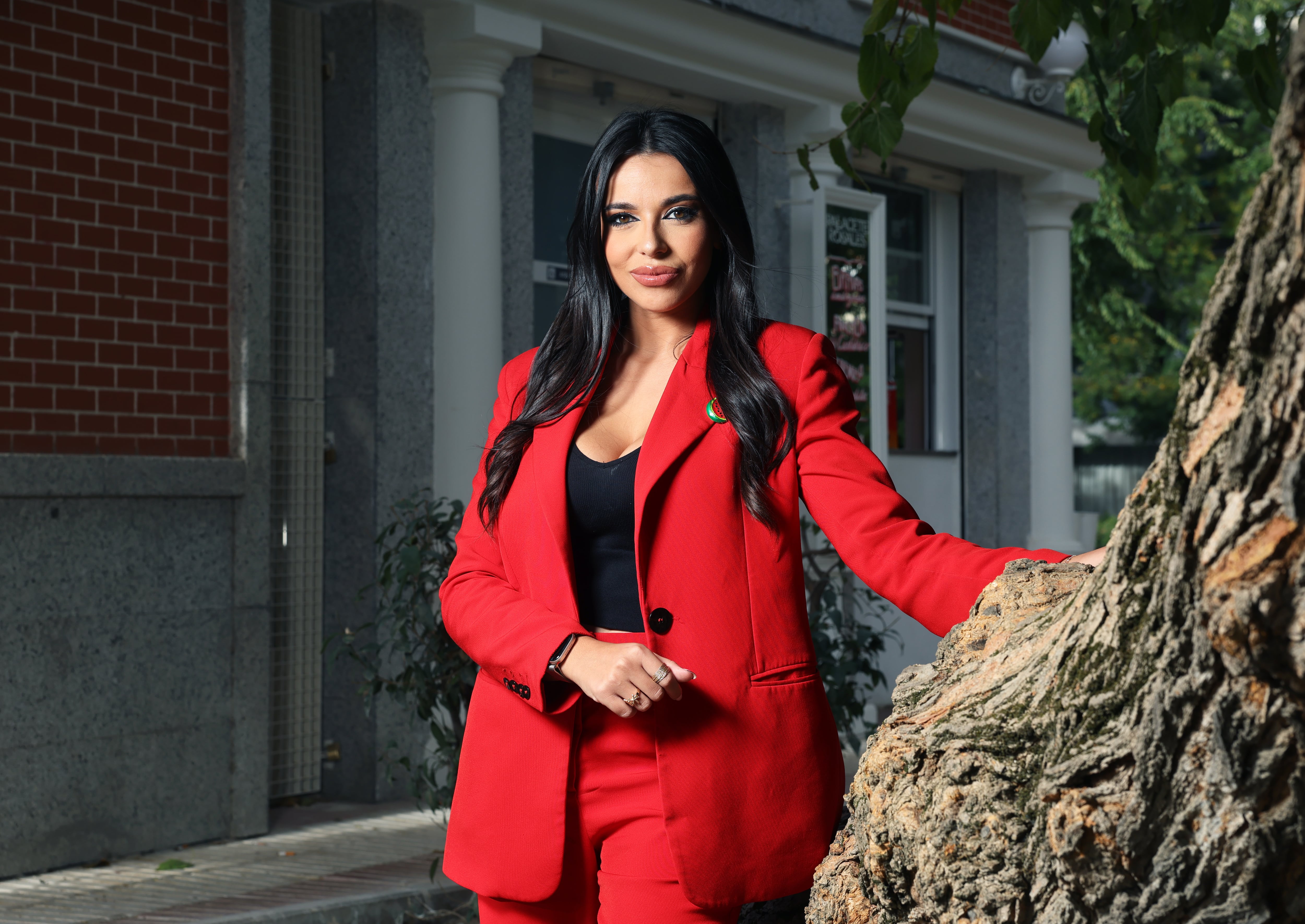 La analista política Sarah Santaolalla, el 20 de octubre en Madrid.