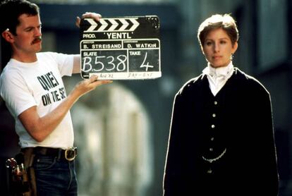 Barbra Streisand, en el rodaje de ‘Yentl’ (1983).