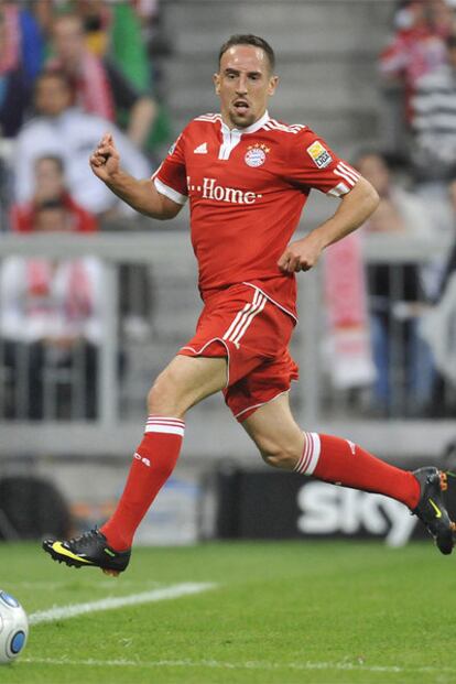 Ribery, durante un partido con el Bayern esta temporada.