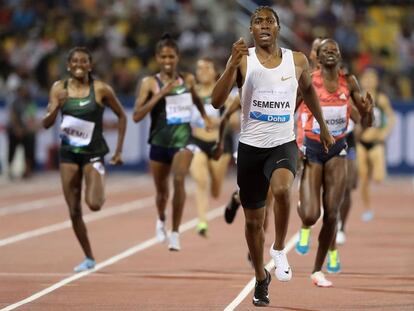 Semenya, el 4 de mayo, ganando los 1.500m de la Diamond League.