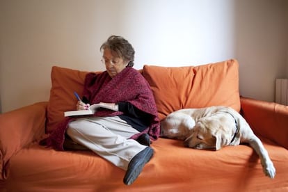 Esther Tusquets, photographed at home in 2010.