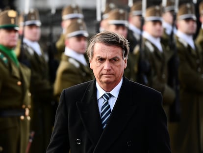 Jair Bolsonaro visita al presidente de Hungría, Viktor Orbán, el pasado jueves 17 de febrero en Budapest.